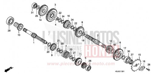 BOITE DE VITESSES (CRF100F) CRF100FA de 2010